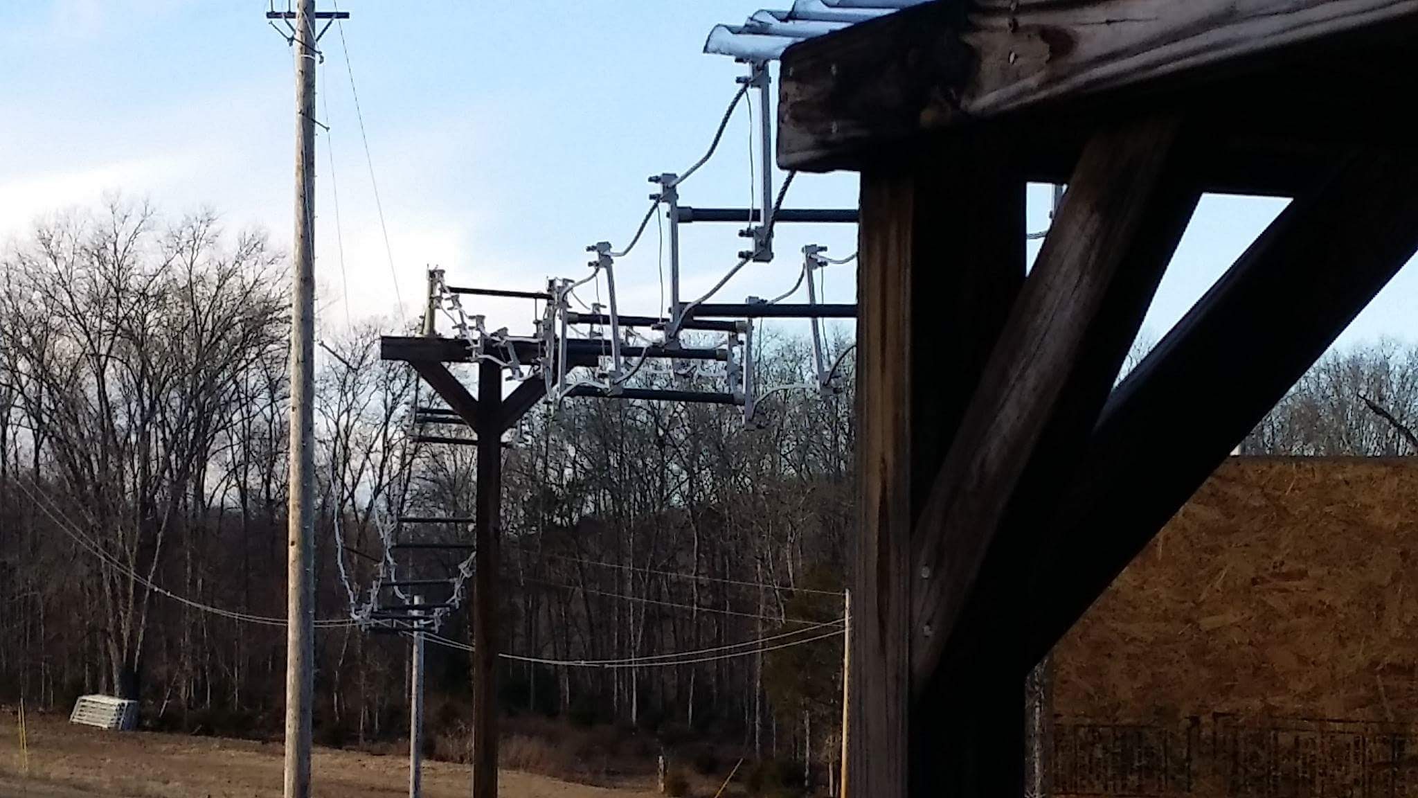 TRANSMISSION LINE TO NUMBER TWO TRANSMITTER ANTENNA